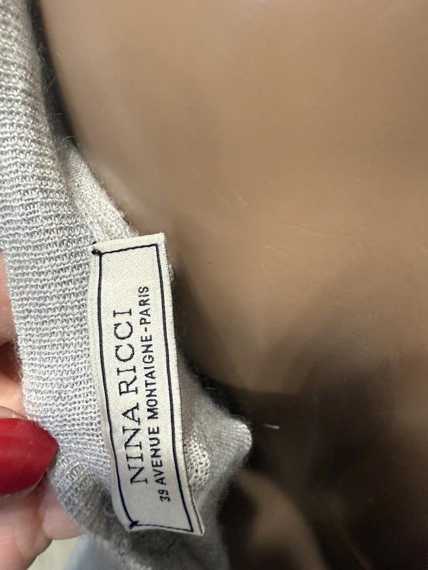 Women Nina Ricci Dress Grey Cashmere 36