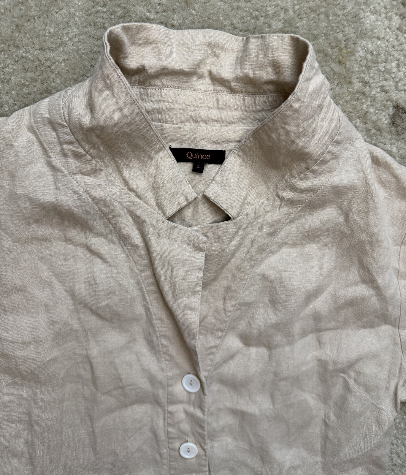 3 Lot Quice Womens L Button Front Linen Dress Marmot Fitness T Shirt FLX Shirt