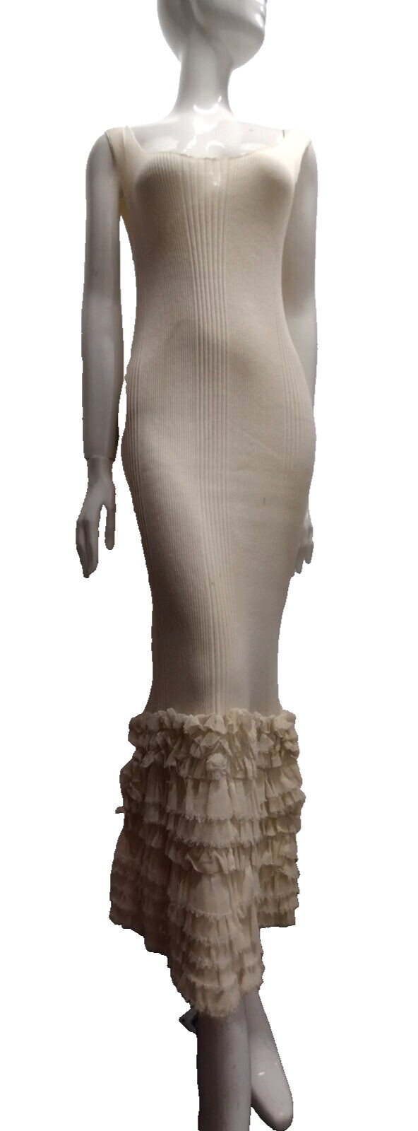 JEAN PAUL GAULTIER Cotton Gauze Beige Tank Dress 80s Pour Equator JPG Avantgarde