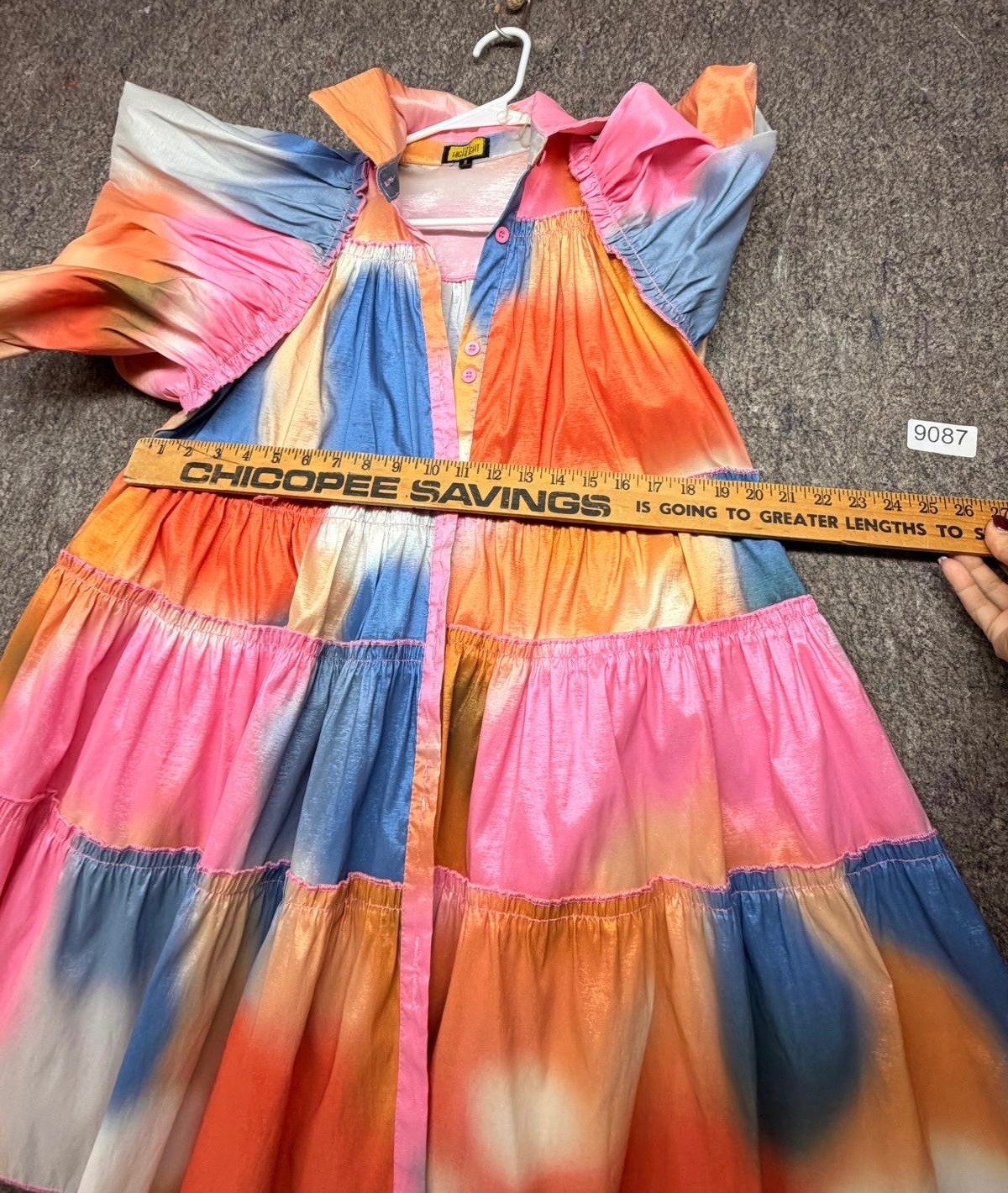 Love Highlight Dress Tie Dye Dramatic Balloon Sleeves Size S