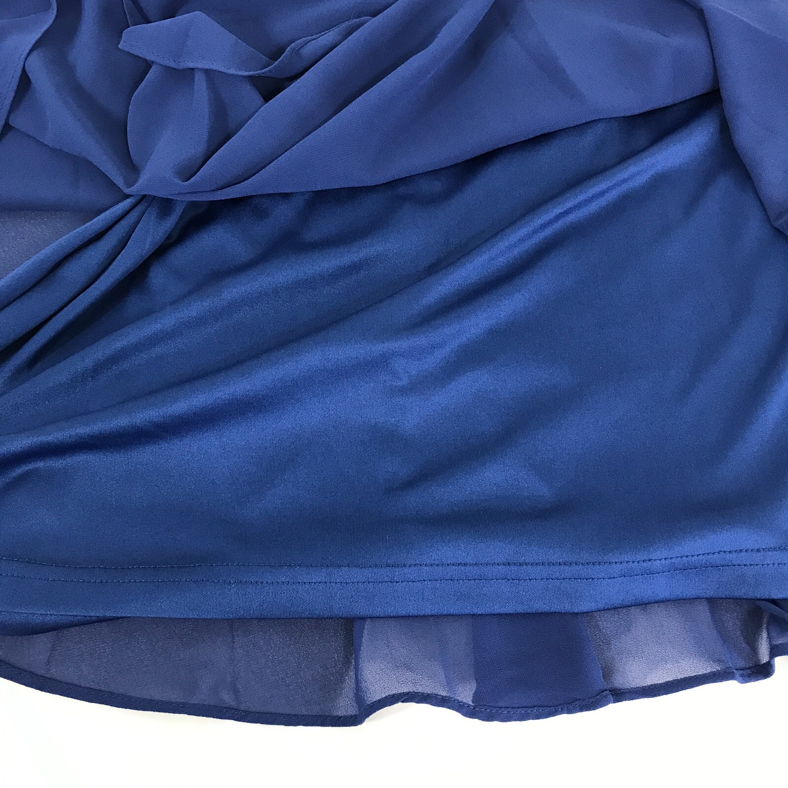 Lulus Letter of Love Navy Blue Backless Skater Dress Women’s Medium Zip Chiffon