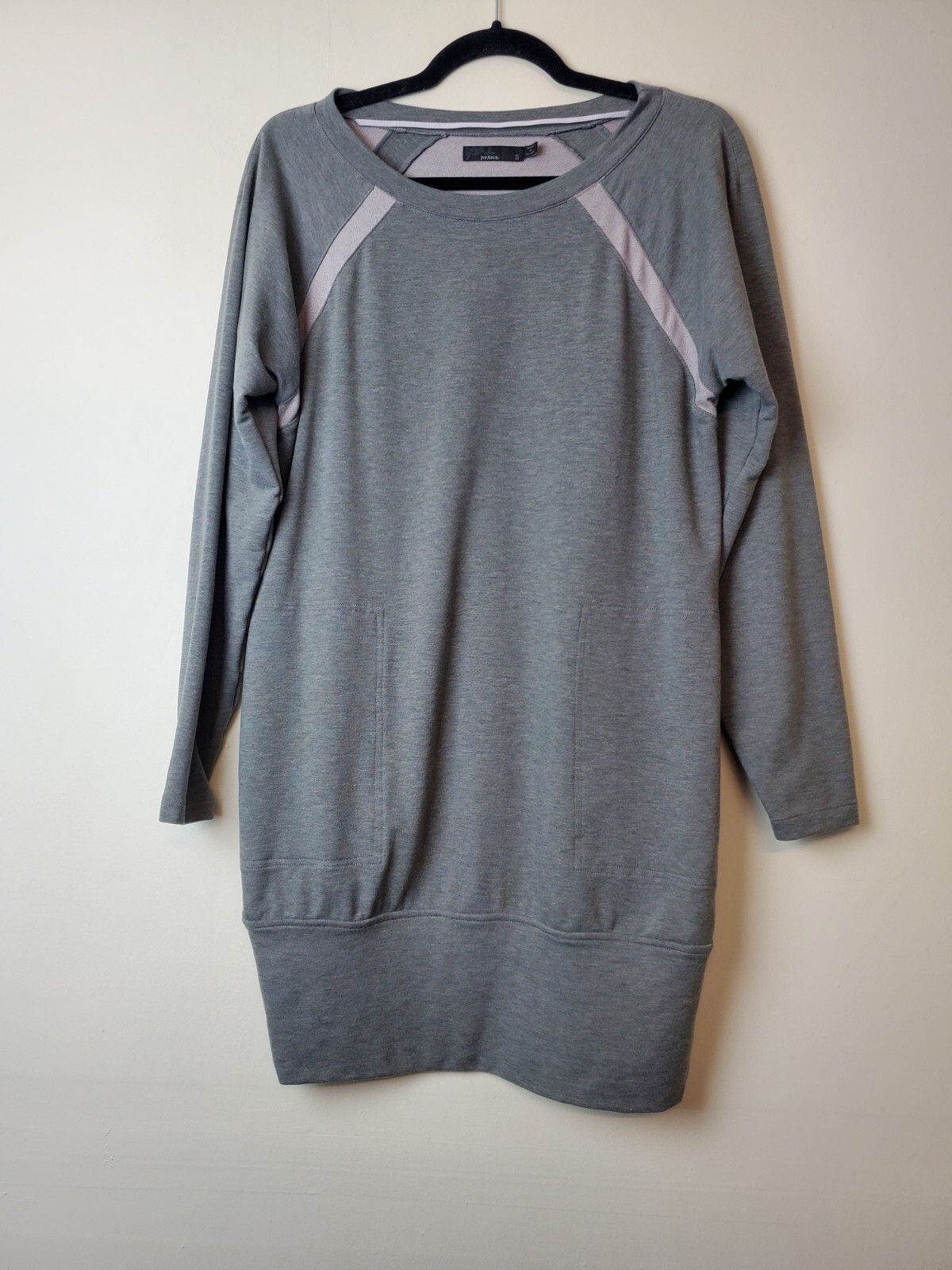 prAna Womens Small Rosie Dress Sweatshirt Pockets Green Long Sleeve Outdoor