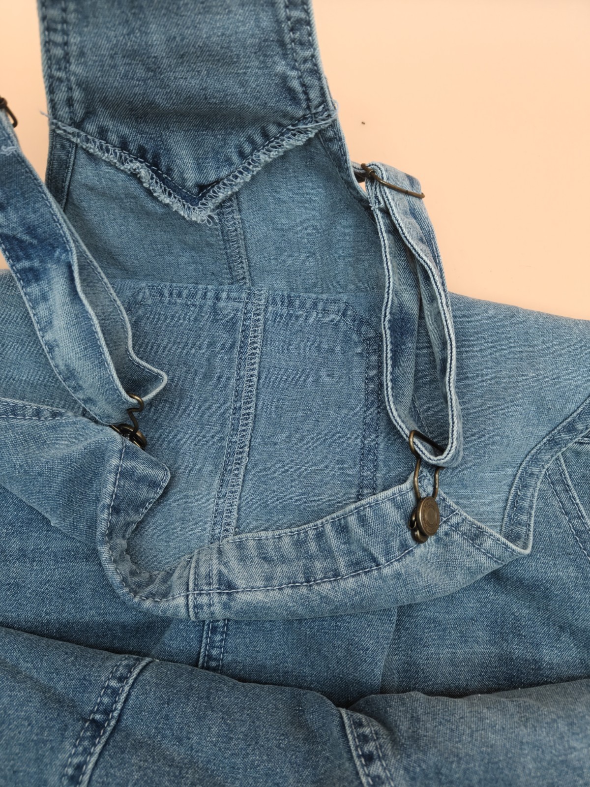 Chouyatou Women’s Vintage Denim Overall Dress Adjustable Strap XXL NWT