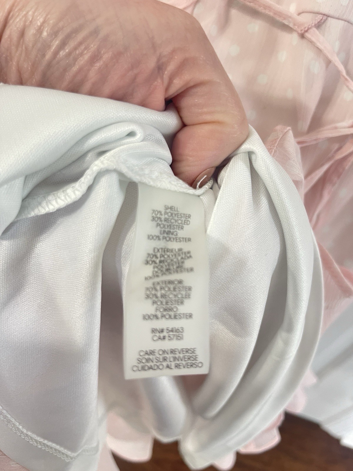 Tommy Hilfiger Medium Mini Dress Pale Pink & White Ruffles Feminine