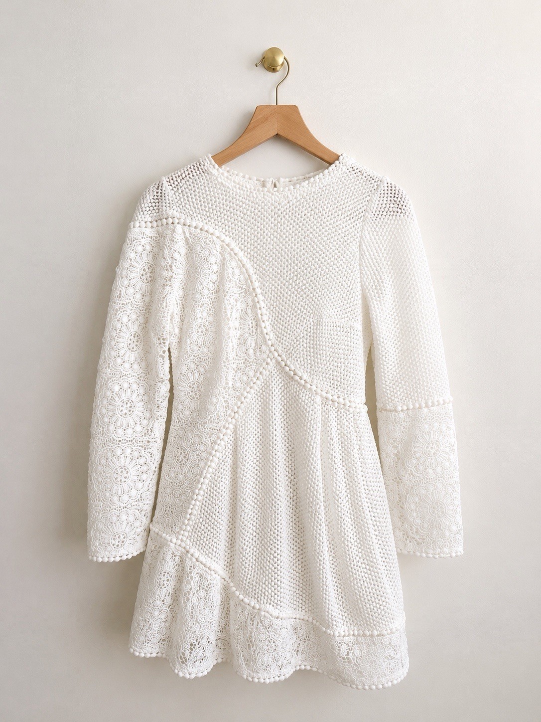 Zimmermann Anais Lace Dress in White Size 2 Open Back Euro Summer