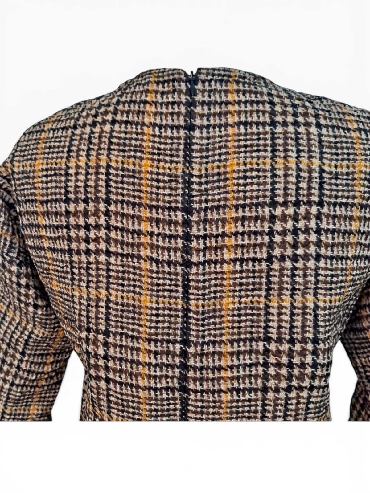 Archival Celine by Phoebe Philo 2011 Pre-Fall Silk Houndstooth Dress FR 34 US 2