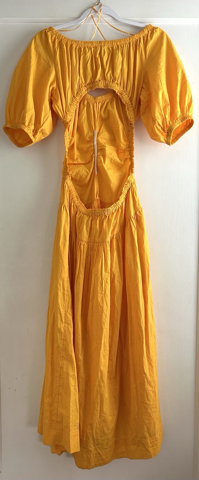 Free People Moonlight Midi Tangerine Open Back Maxi Dress Size Small