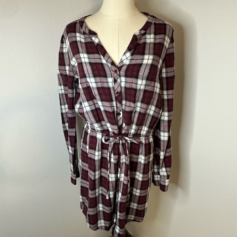 [Joie – Soft Joie] Plaid Tie Waist Dress – Size Medium