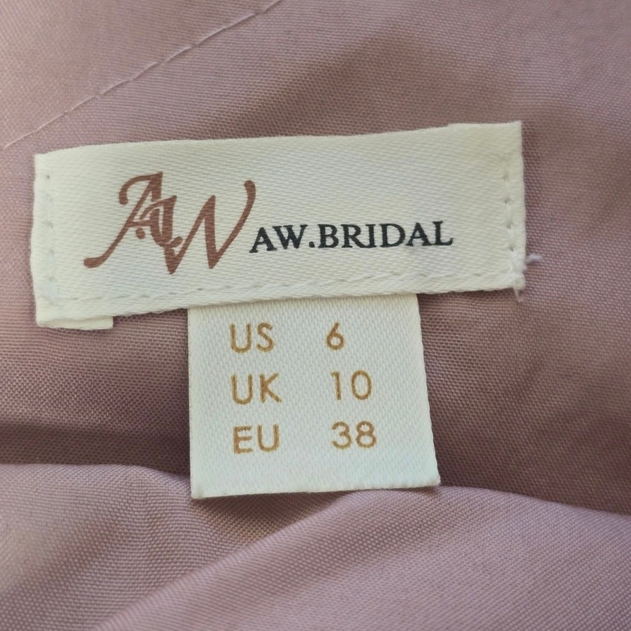 AW BRIDAL sz 6 S dusty rose chiffon Philippa gala bridesmaid maxi dress NEW 0B6