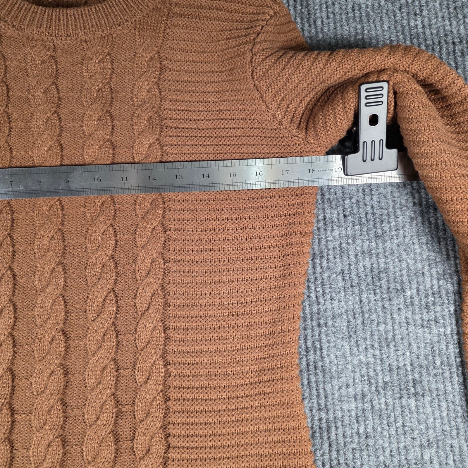 Chouyatou Brown Cable Knit Sweater Dress Maxi Long Sleeve Cozy M NWT