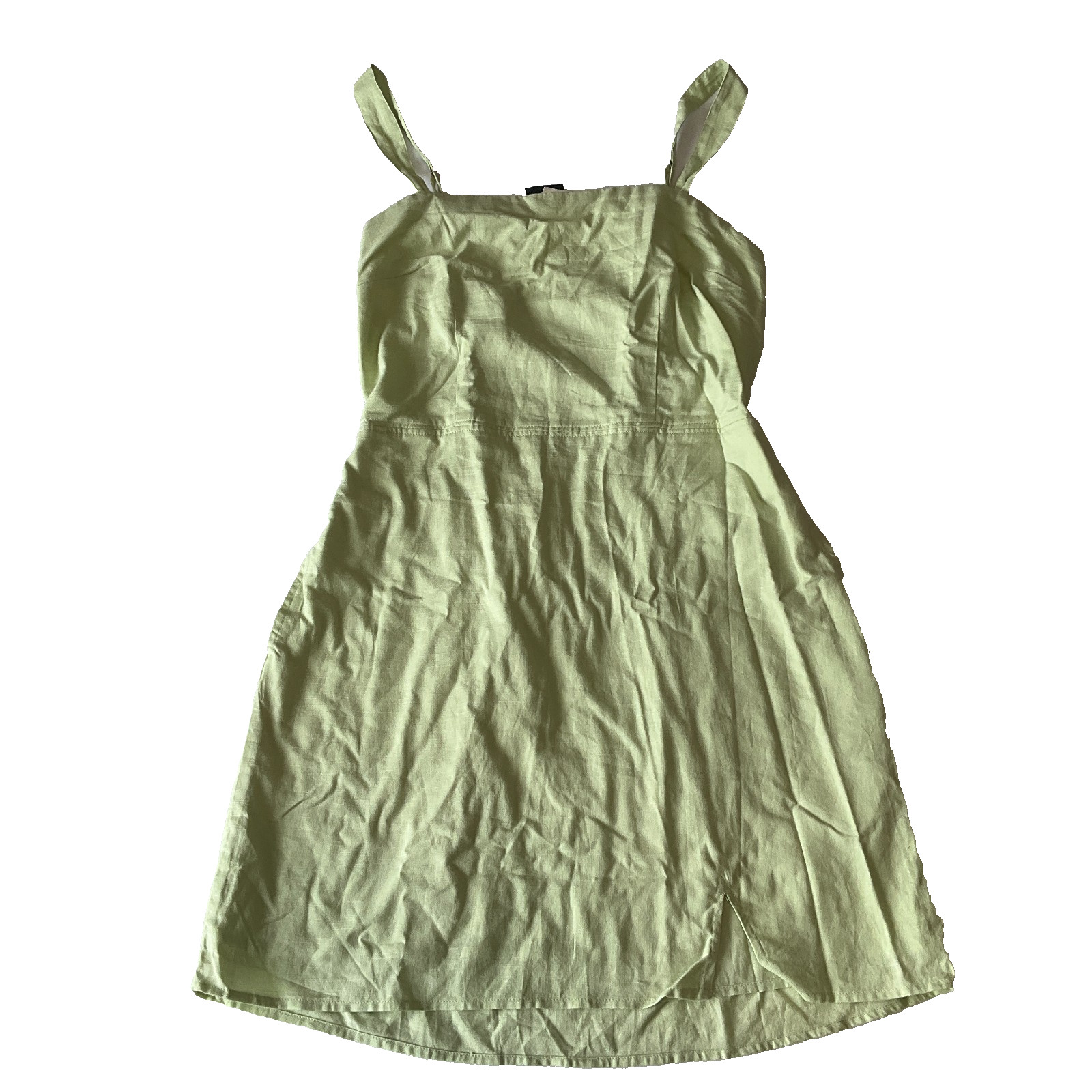 Abercrombie And Fitch Tank Dress Women Size M Green Straps Pockets Lined Stretch
