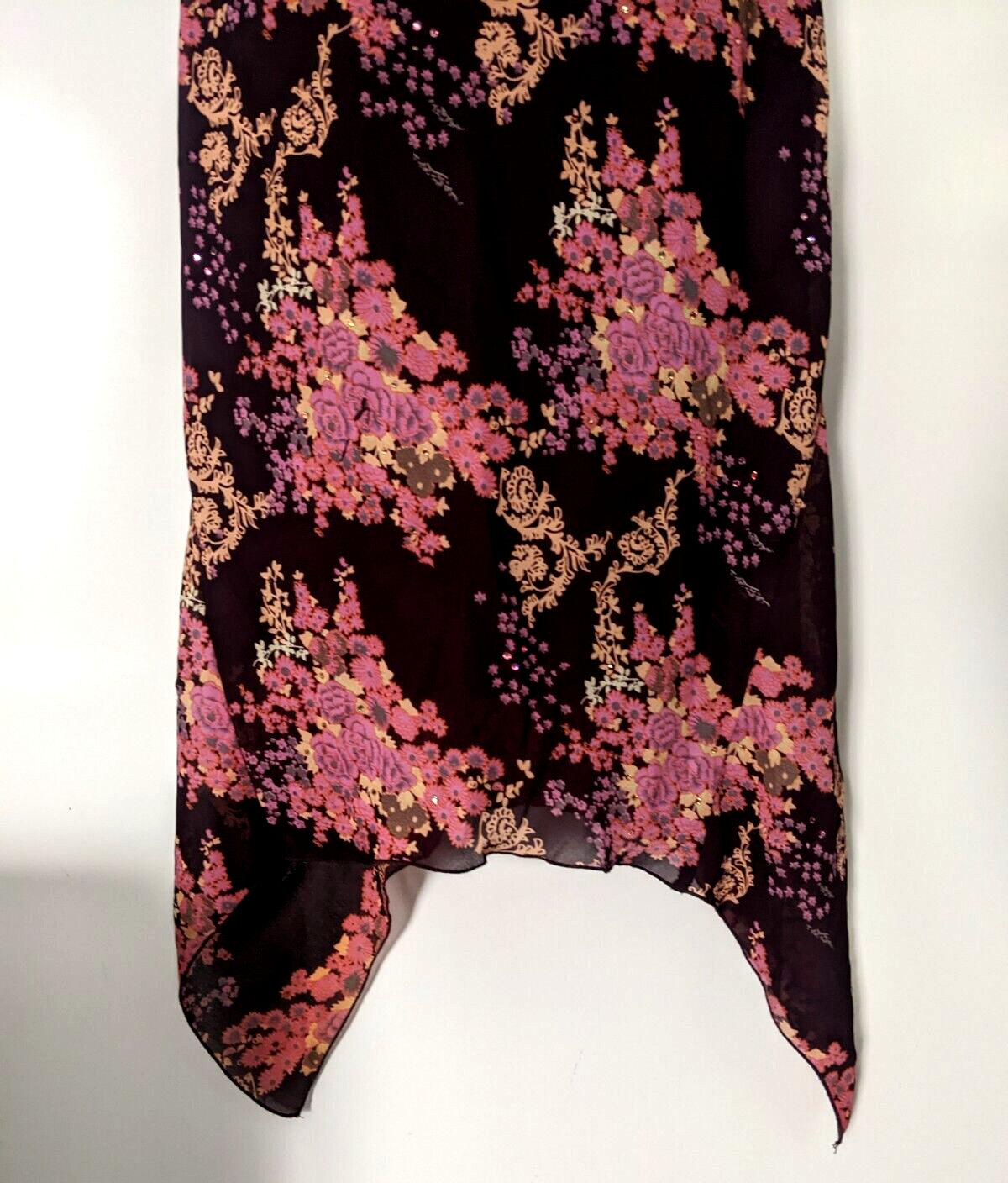 Speechless Women’s Floral Bejeweled Midi Dress 100% Polyester Shoulder Tie Strap