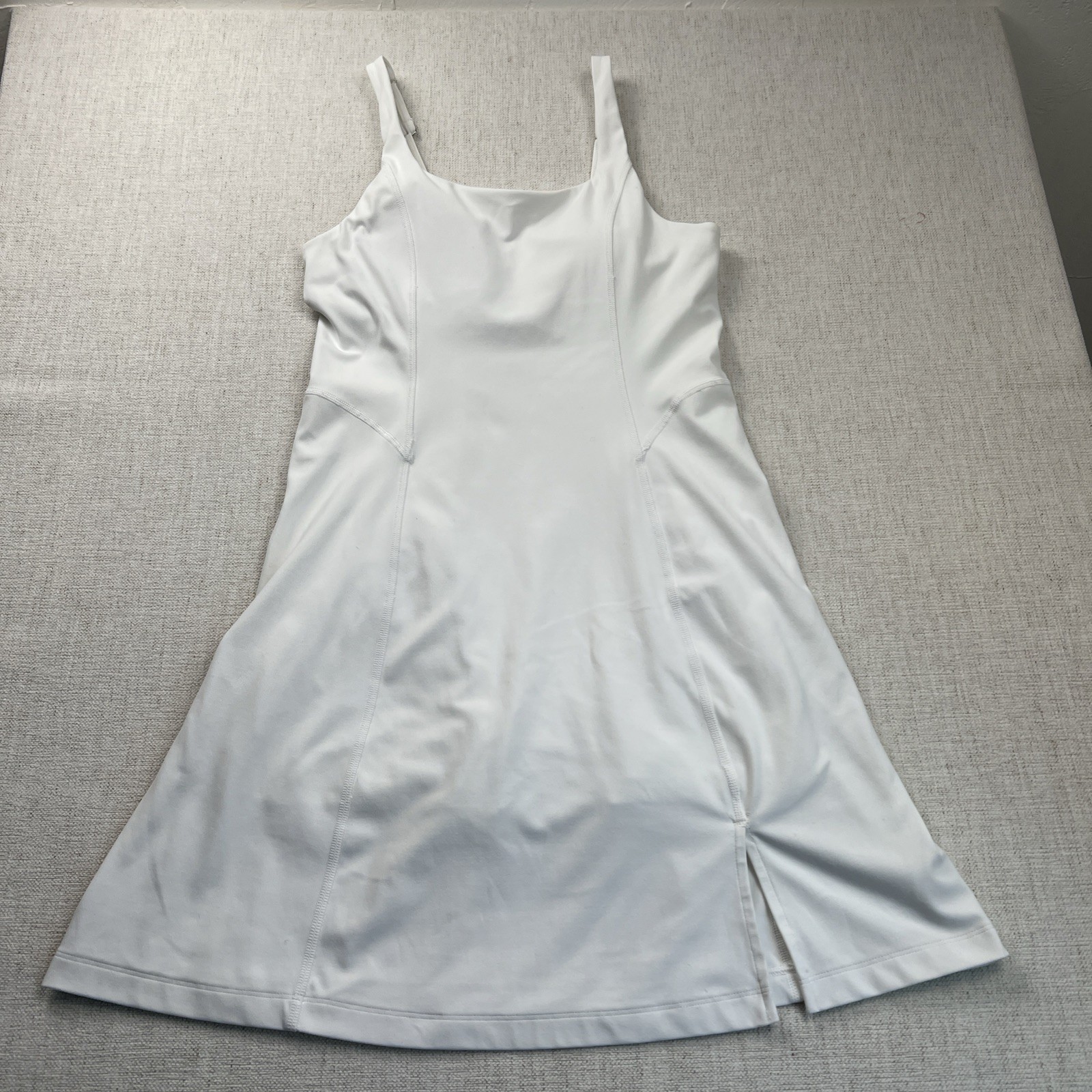 Quince Court Sport Square Neck Dress Classic White S Tennis Workout Athletic