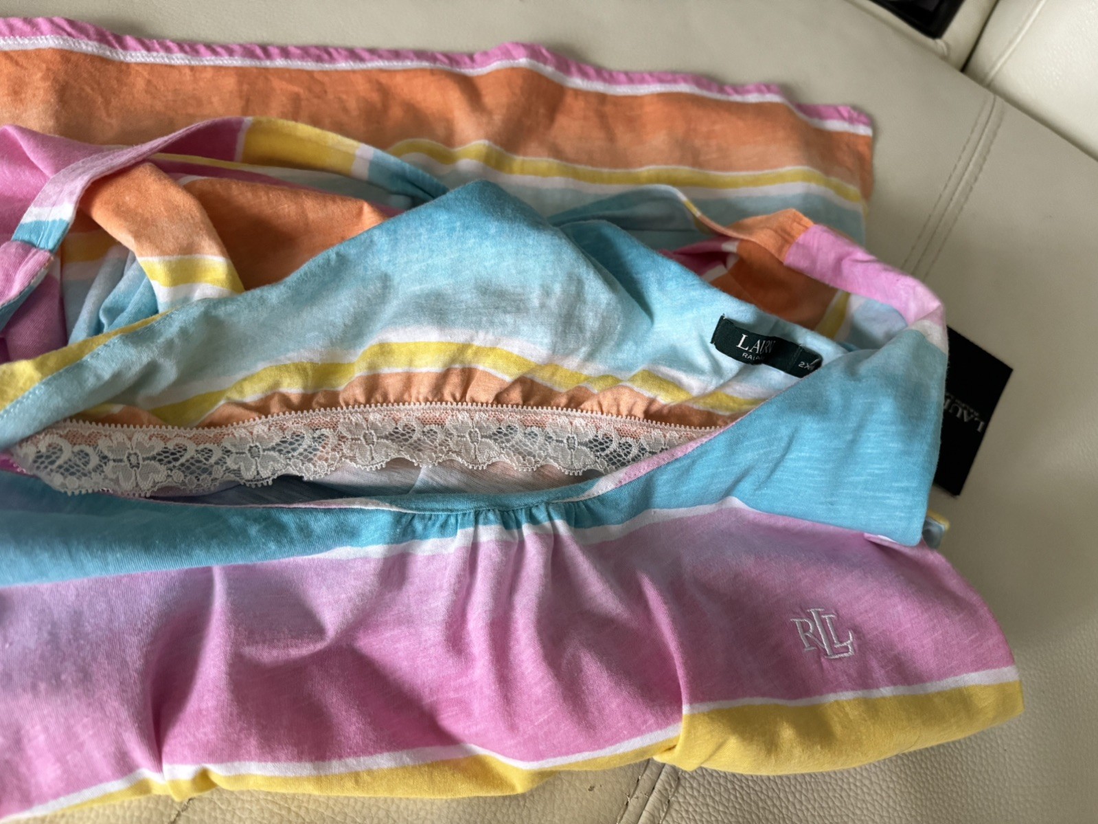 Ralph Lauren, Summer Dress built-in soft bra Lightweight Cover-Up Sz XXL