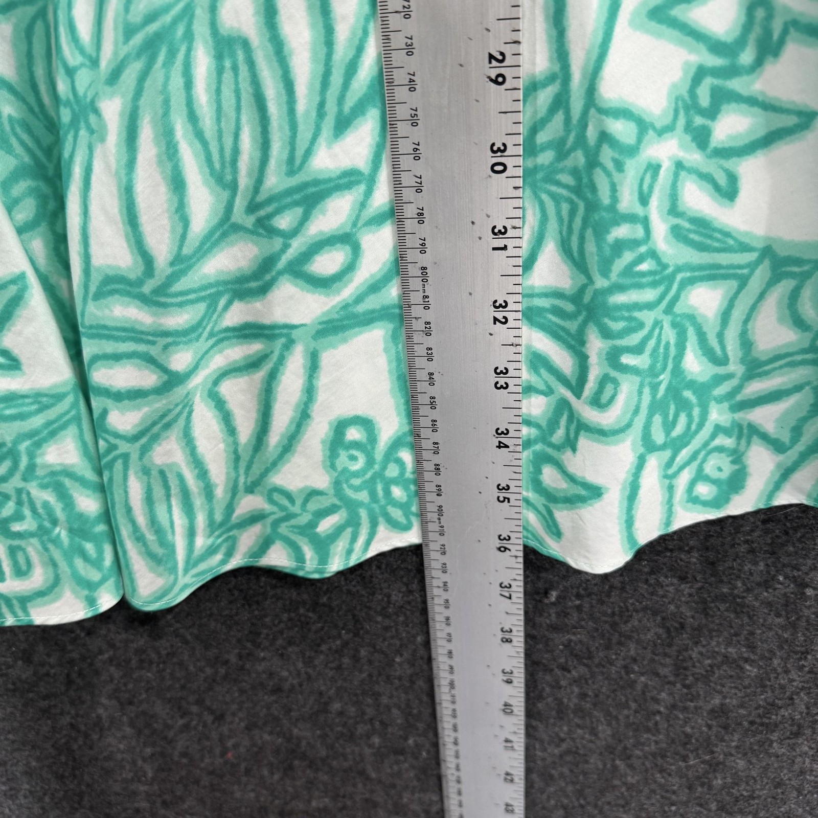 Milly Dress Women’s 4 Green White Tropical Floral Strapless Sweetheart Mermaid