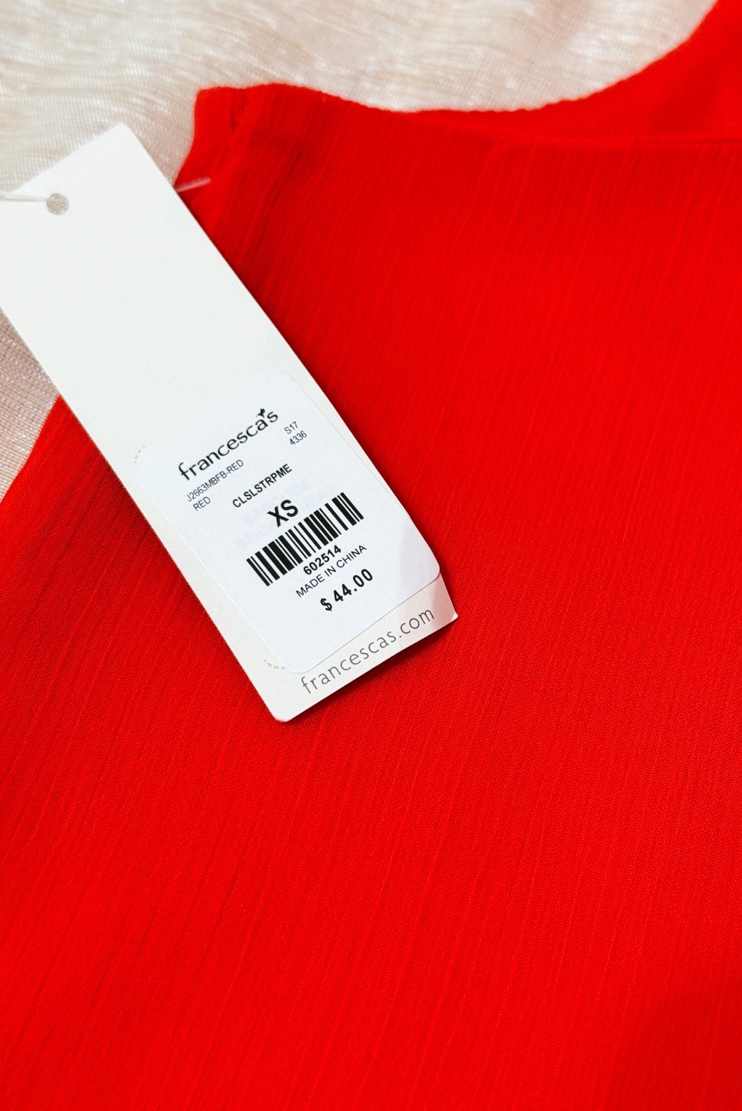 $44 XSmall Small ❤️ Stylish Francesca’s Chiffon Straight Red Dress Lined