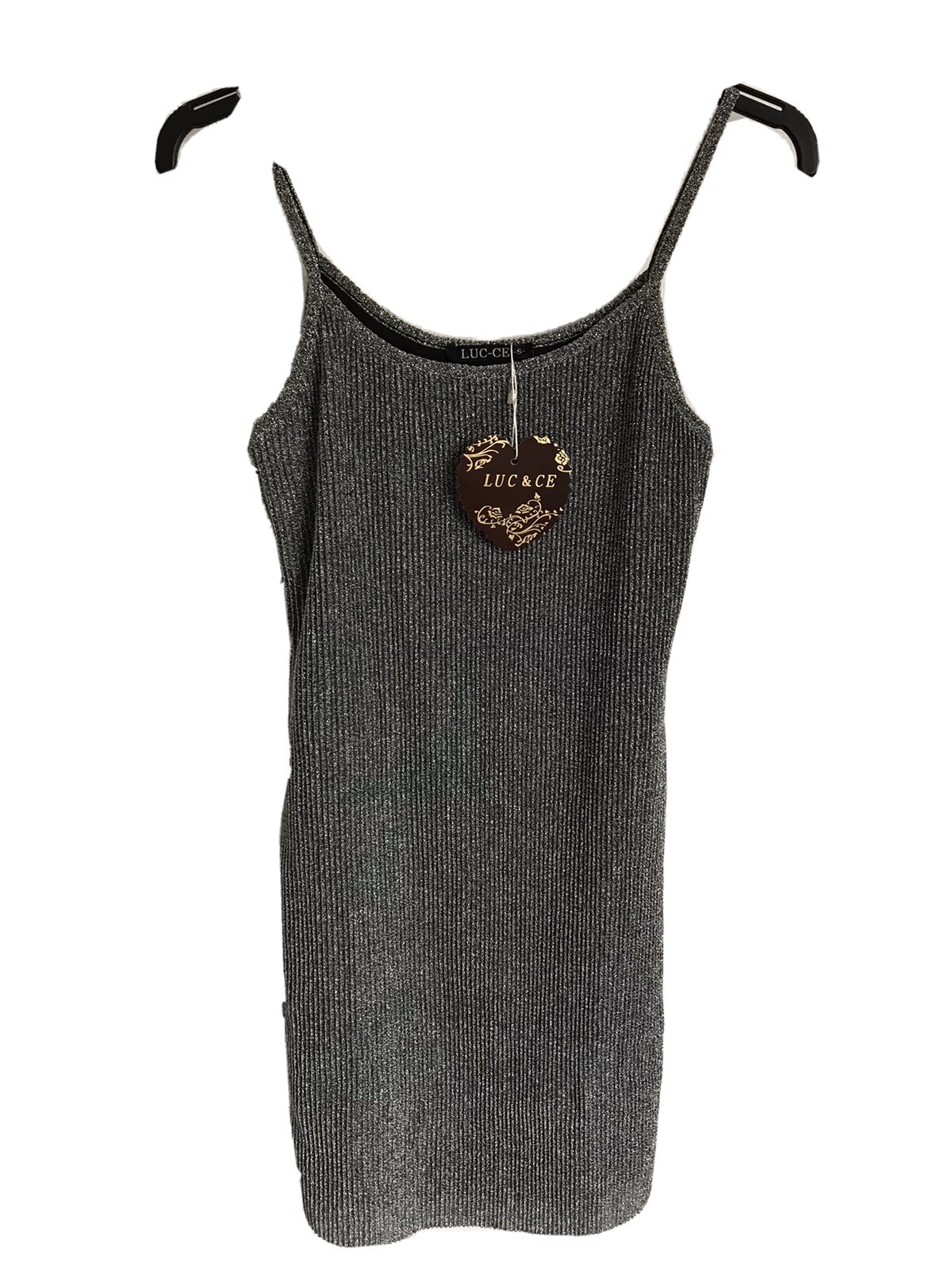 Ladies Silver Mix Luc & Ce Sleeveless Lined Strap Dress – Size Small BNWT
