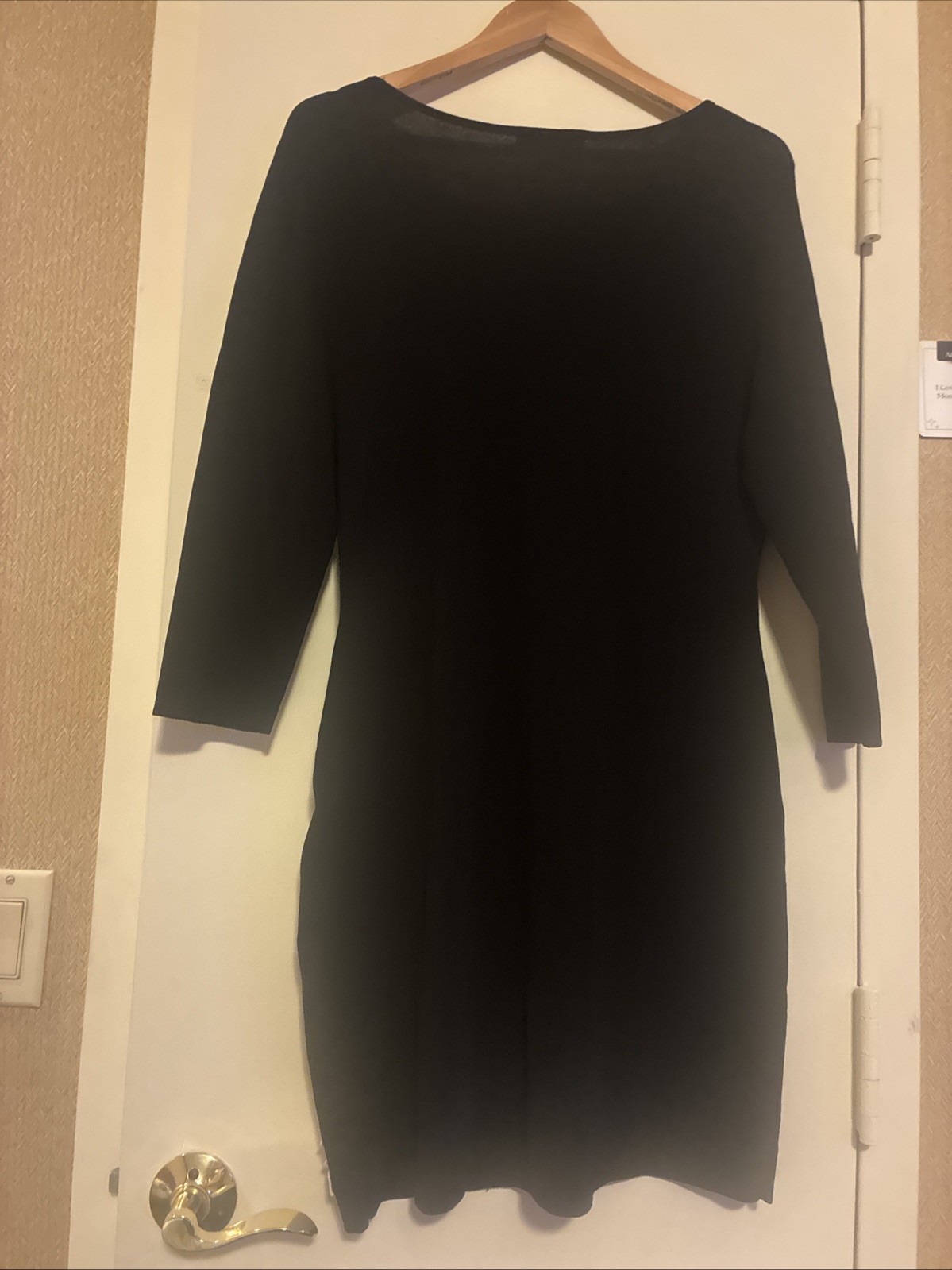 INC International Concepts black dress white appliqué size large Work Career