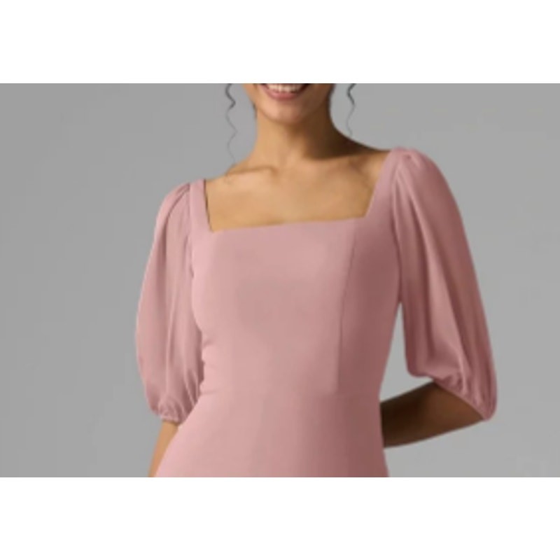 AW BRIDAL sz 6 S dusty rose chiffon Philippa gala bridesmaid maxi dress NEW 0B6