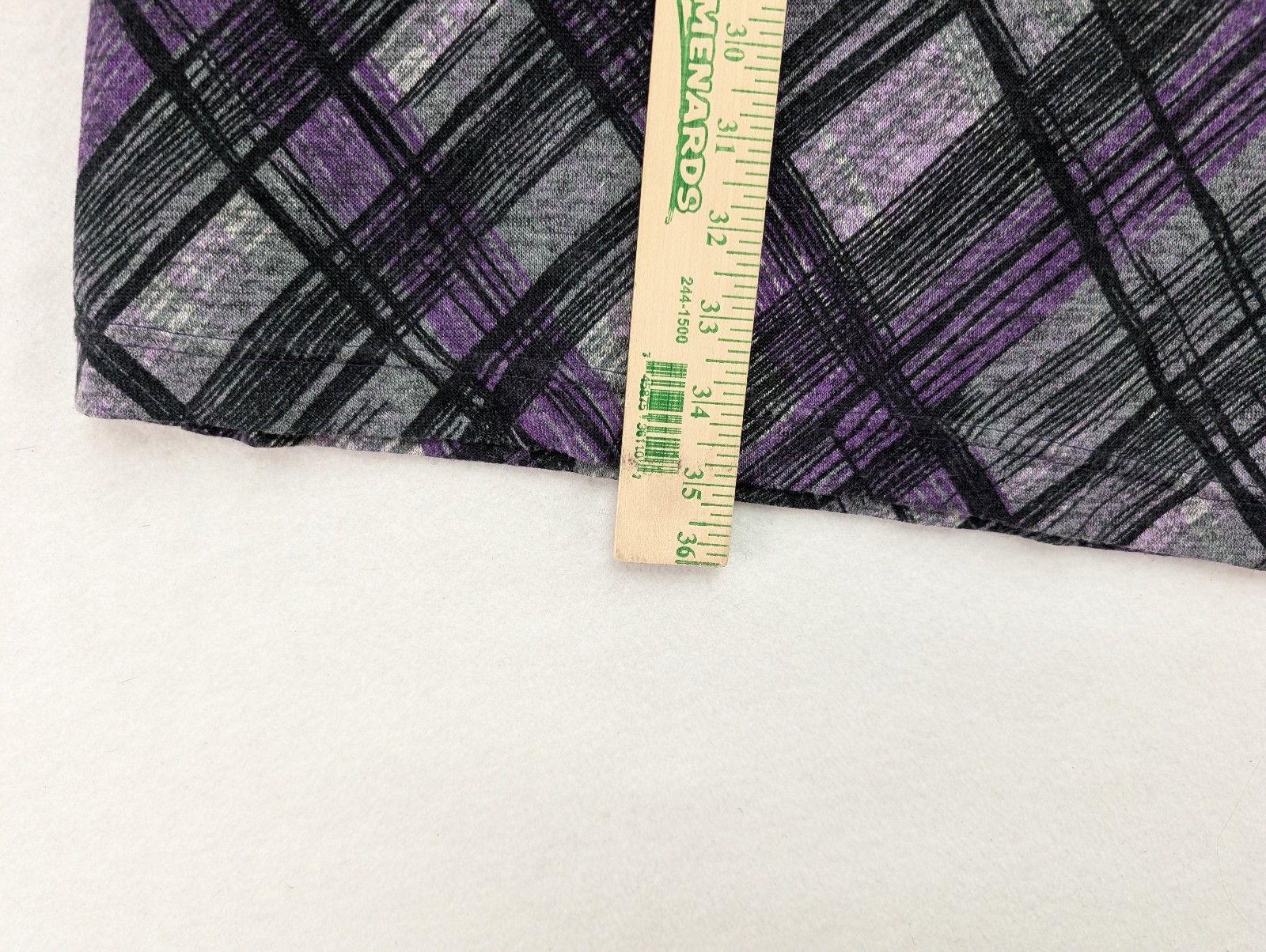 K Studio Collection Women’s Sweater Dress Size 6 Purple Plaid Stretch Knit