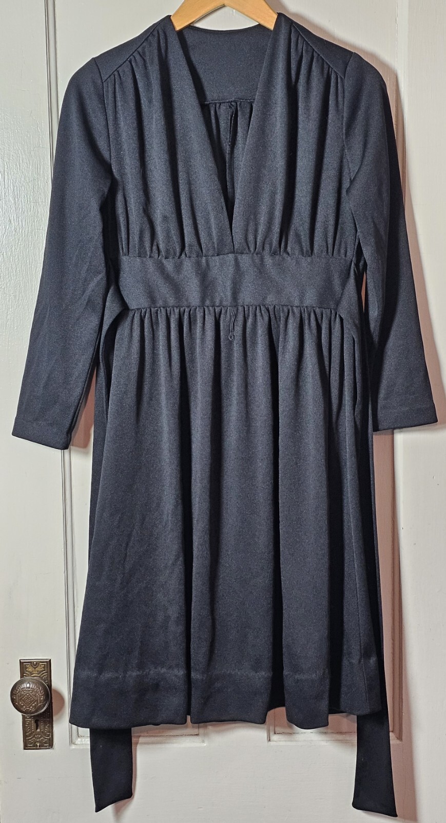 VTG Vicky Vaughn Dress Women’s 36 Chest Black Polyester Whimsy Gothic Babydoll