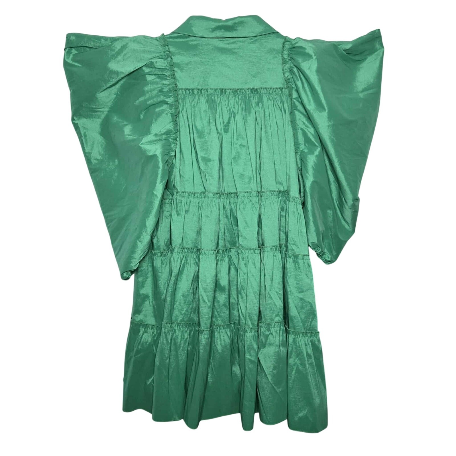 Love Highlight Green Puff Sleeve Babydoll Dress 3XL NWOT