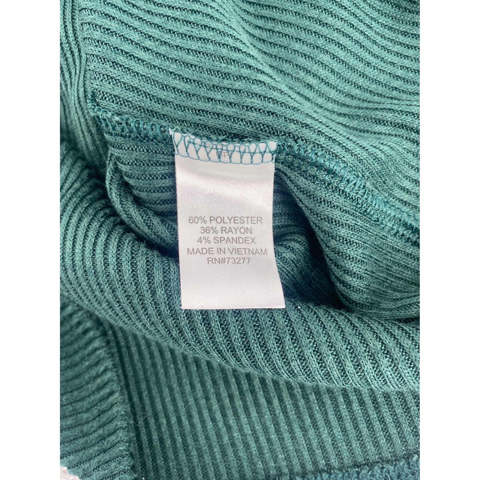 So Ribbed Turtleneck Dress Womens XL Green Excellent Long Sleeve Bodycon Mini