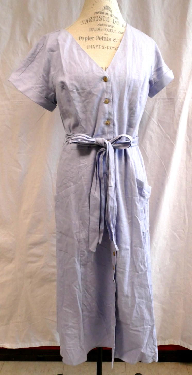 Gal Meets Glam Collection Women’s Dress size 12 Lavender Linen/Rayon