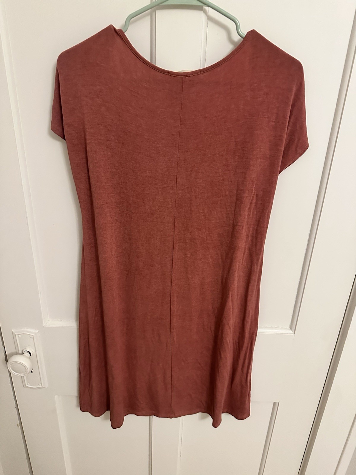 Entro Knit Rust Sundress Shirt Dress Small Fit Casual Basic