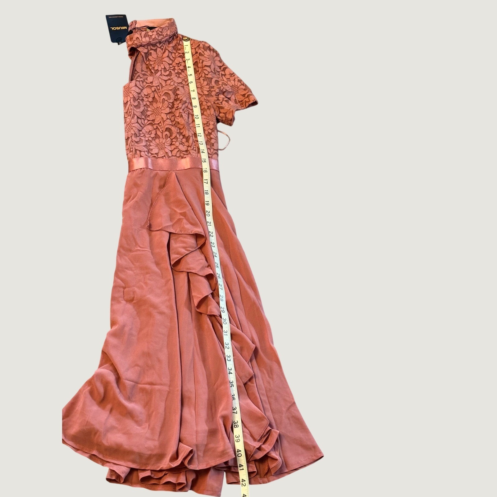 MIUSOL XL Lace Midi Dress New Without Tags Dusty Rose Pink Wedding Cottagecore