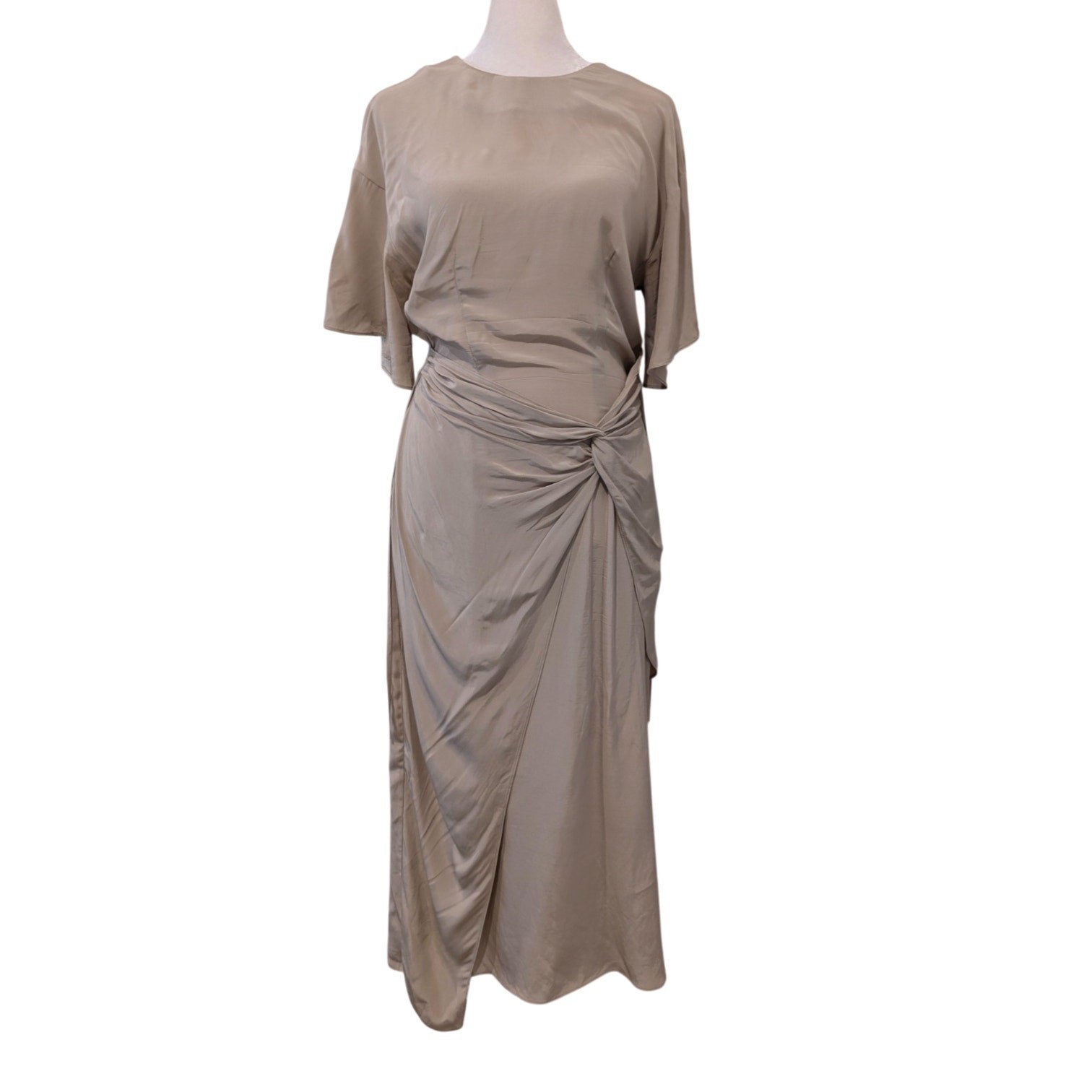 & Other Stories Asymmetric Twist Detail Midi Dress Sz 4
