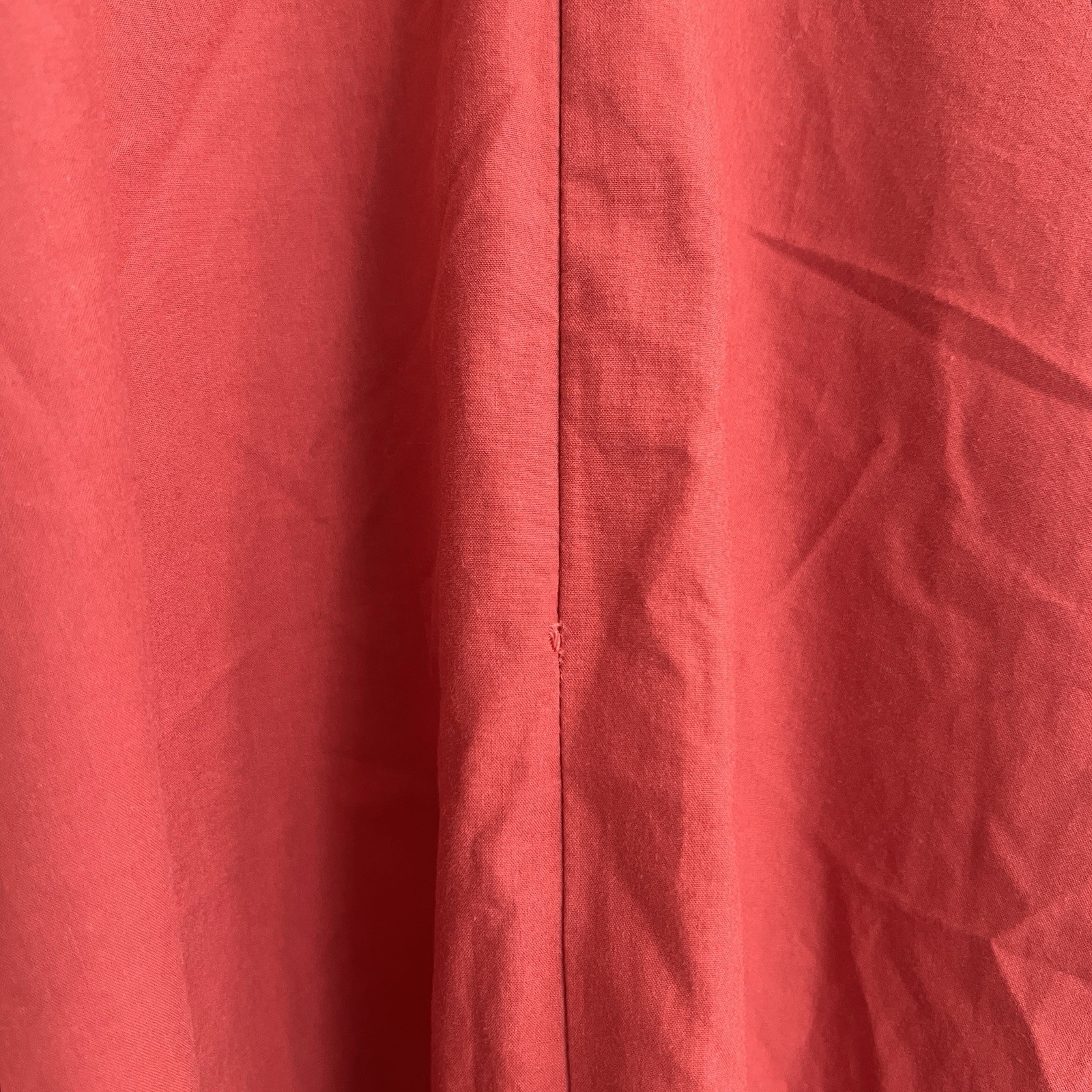 $670 REJINA PYO Maria Rust Red Poplin Tie Strap Button Midi Dress UK10 US6