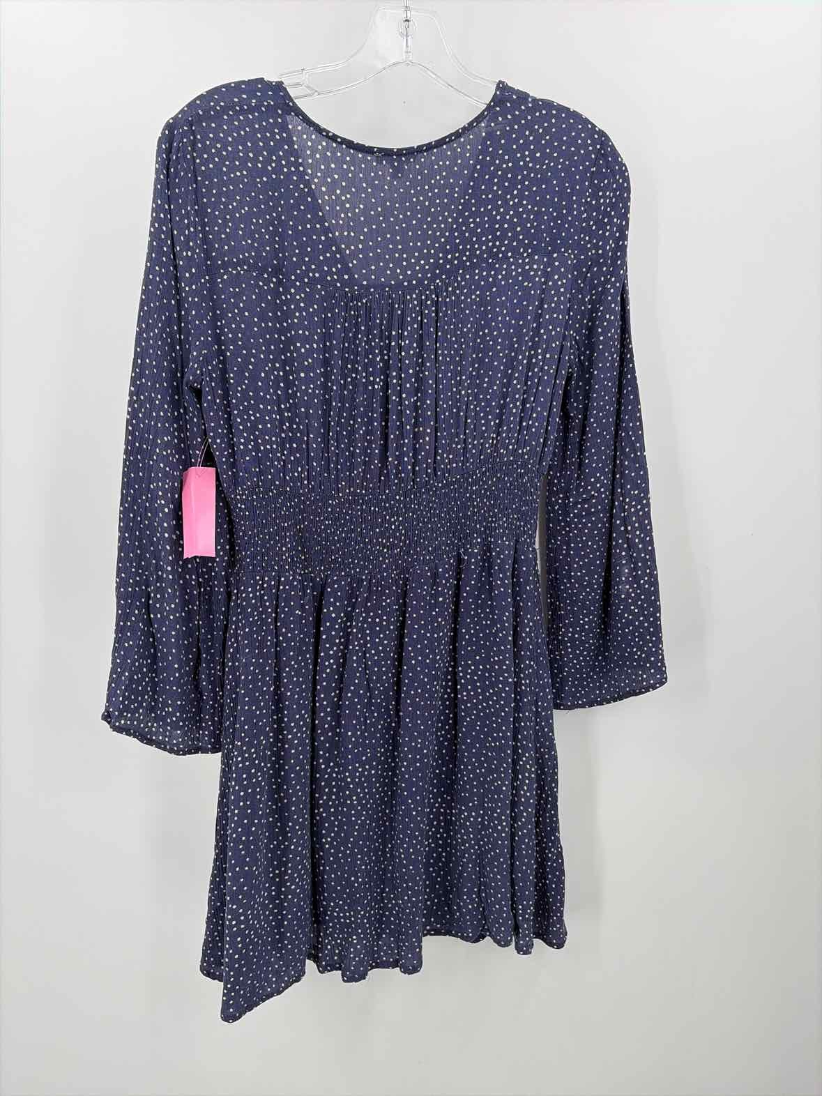 Pre-Owned En Creme Purple Size XS Knee Length Long Sleeve Dress