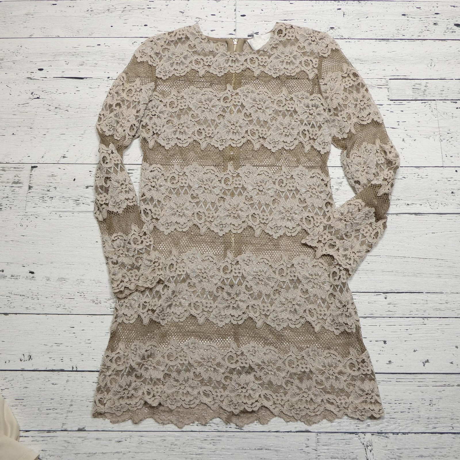 Bronx & Banco Dress Womens Small Lace Sheath Mini Lined Australia Long Sleeve