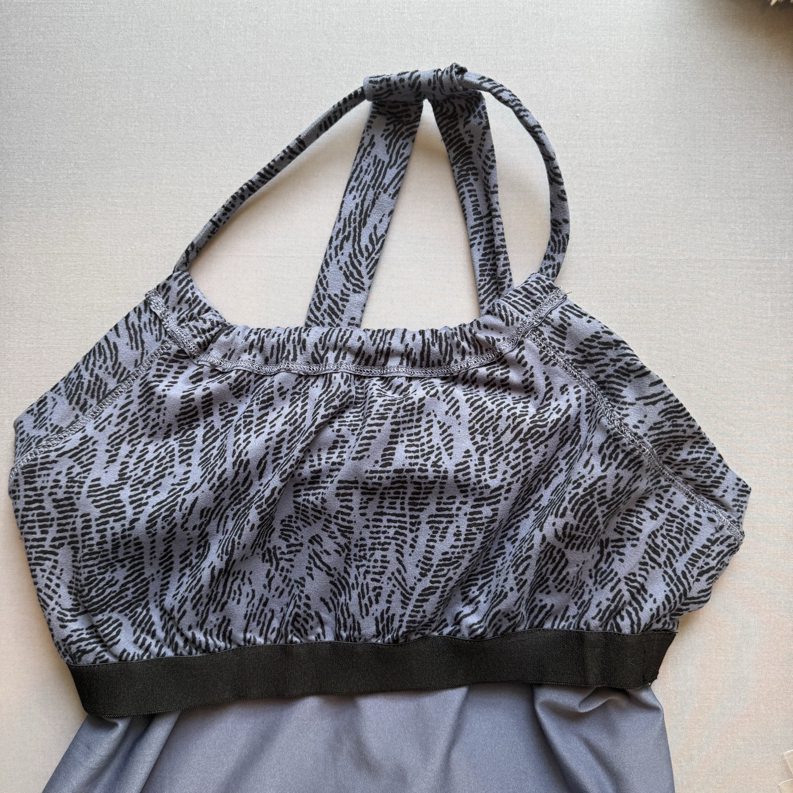 Eddie Bauer Harmony Dress Women’s S Indigo Imprint Knit Shelf Bra Athleisure