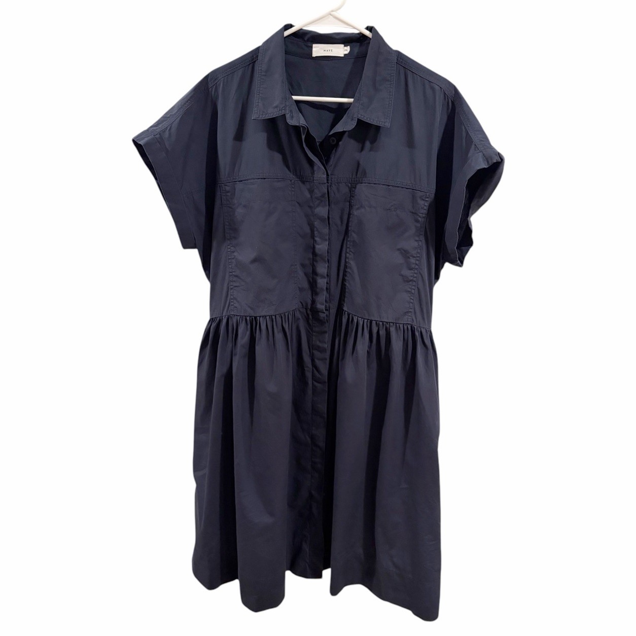 Maye Harper Poplin Shirtdress French Navy size 2XL