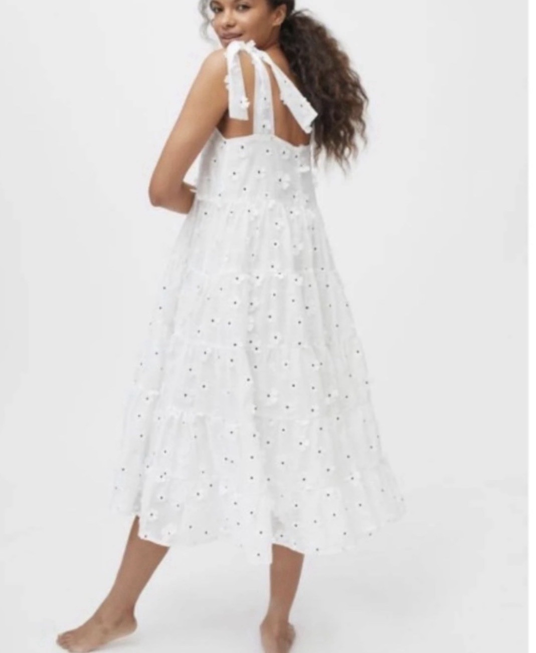 Sister Jane White Midi A-Line Dress Size M
