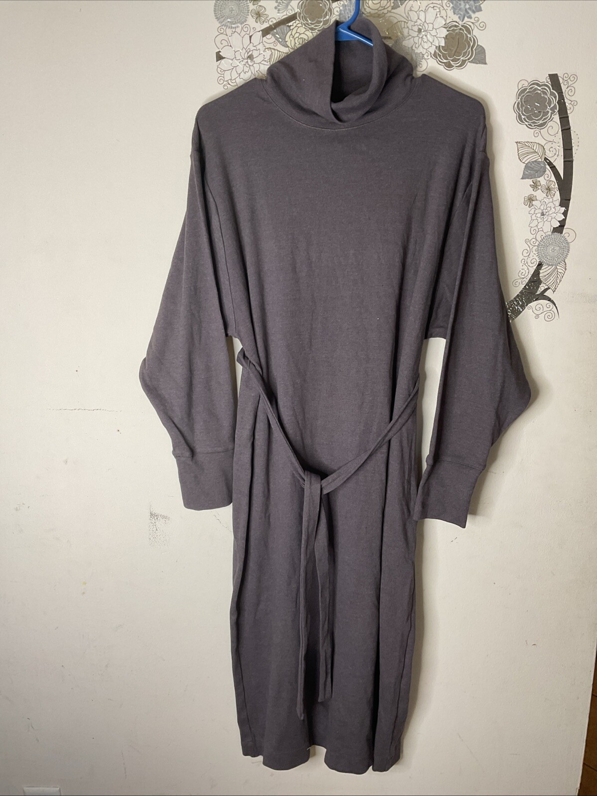 Prologue Women’s Turtleneck Long Sweater Dress Long Sleeve Purple Heather Size M