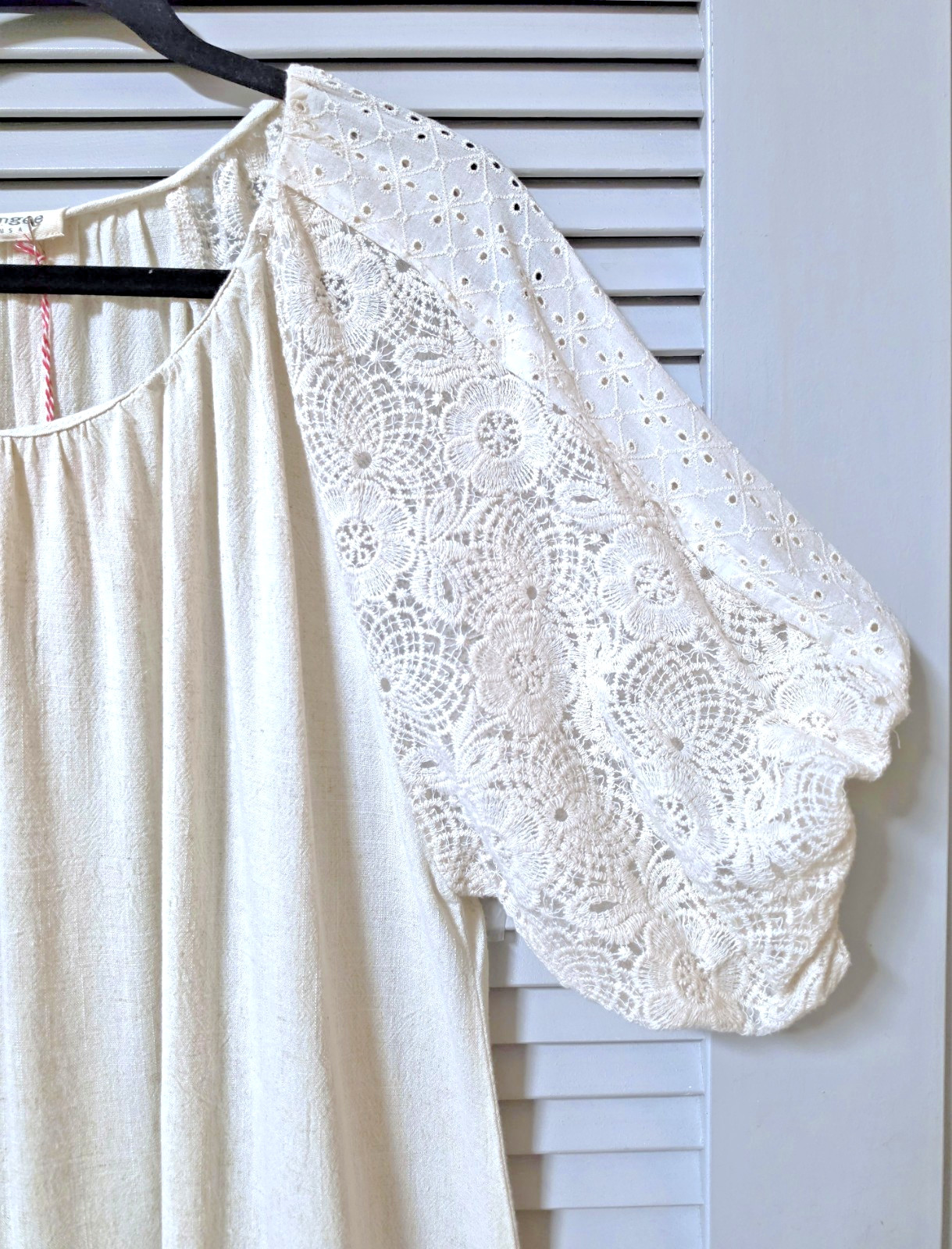 oat lace bubble slev dress XL