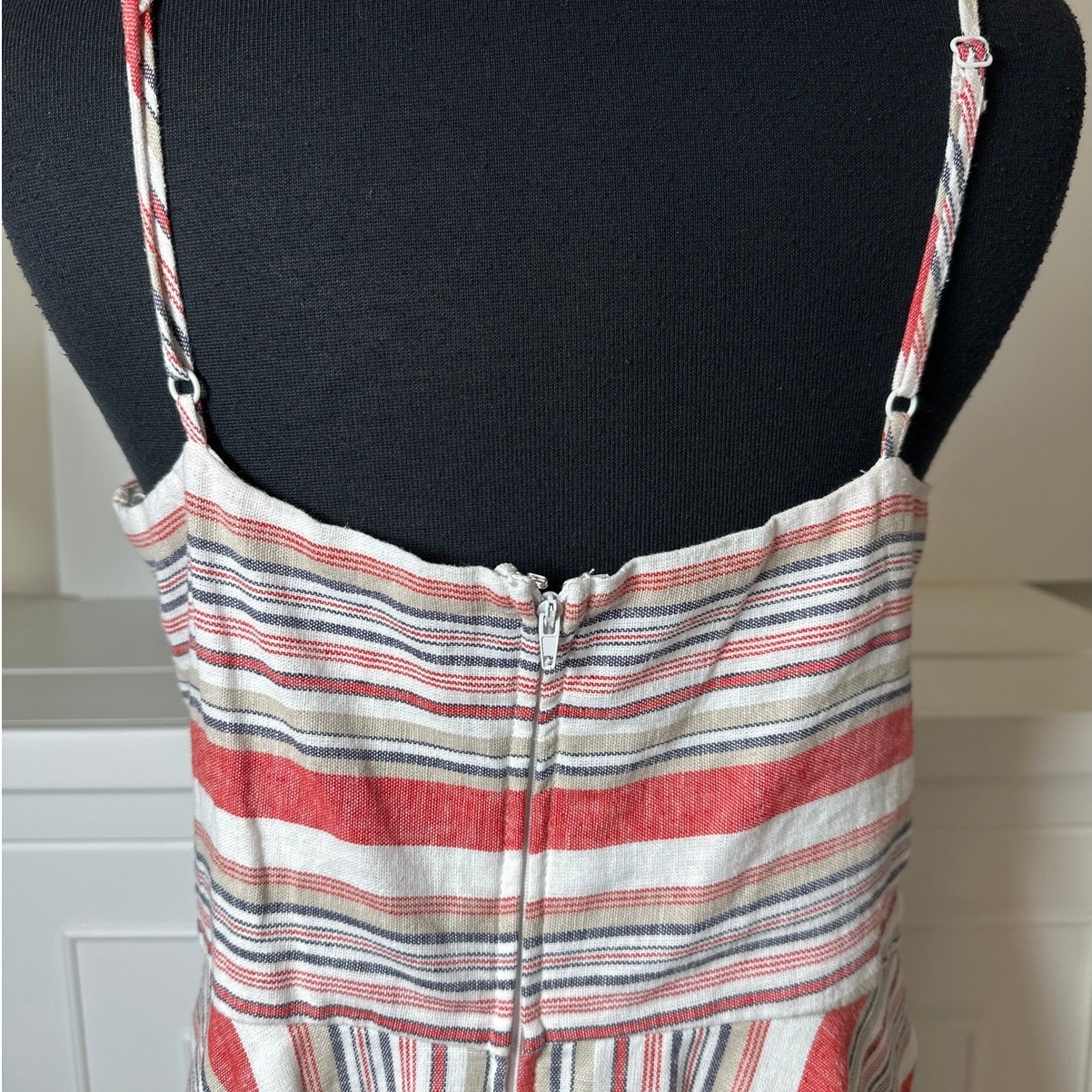 Blue Rain Francesca’s Mini Sundress Sleeveless Babydoll Linen Y2K Style Size L