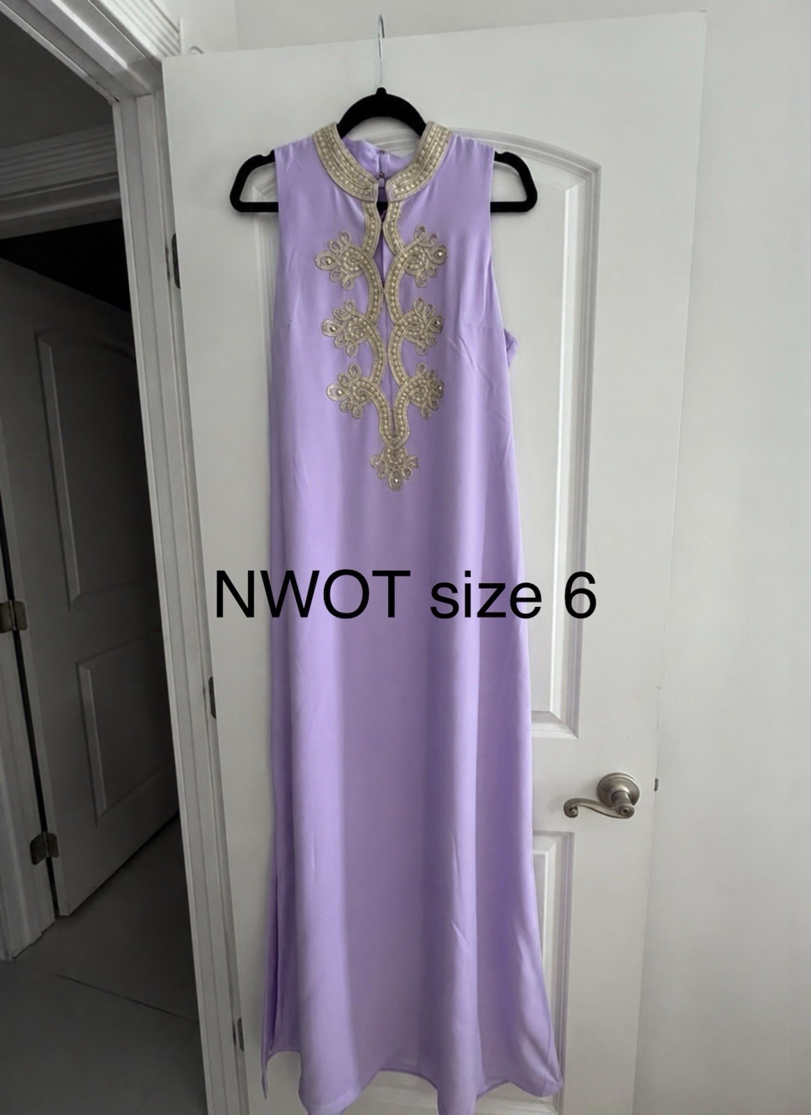 Lilly Pulitzer Purple and Gold Maxi Dress Size 6