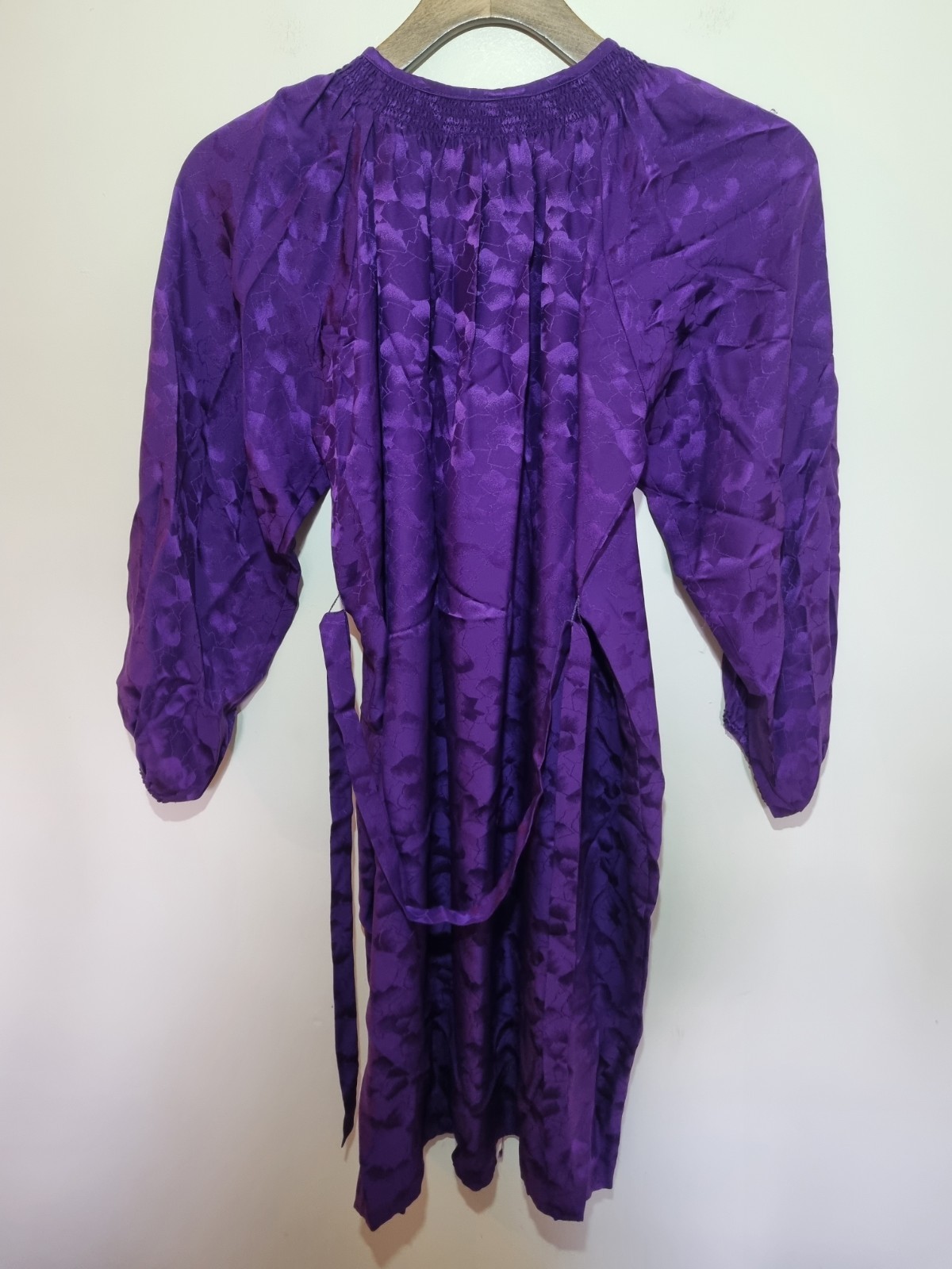 TUCKER by Gaby Basora Silk Jacquard Classic Tunic Dress Purple Size Petite P