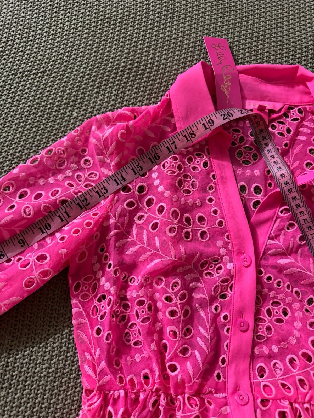Lilly Pulitzer Amrita Midi Dress Unlined Swirly Scallop Eyelet Pink Size 0 NWT