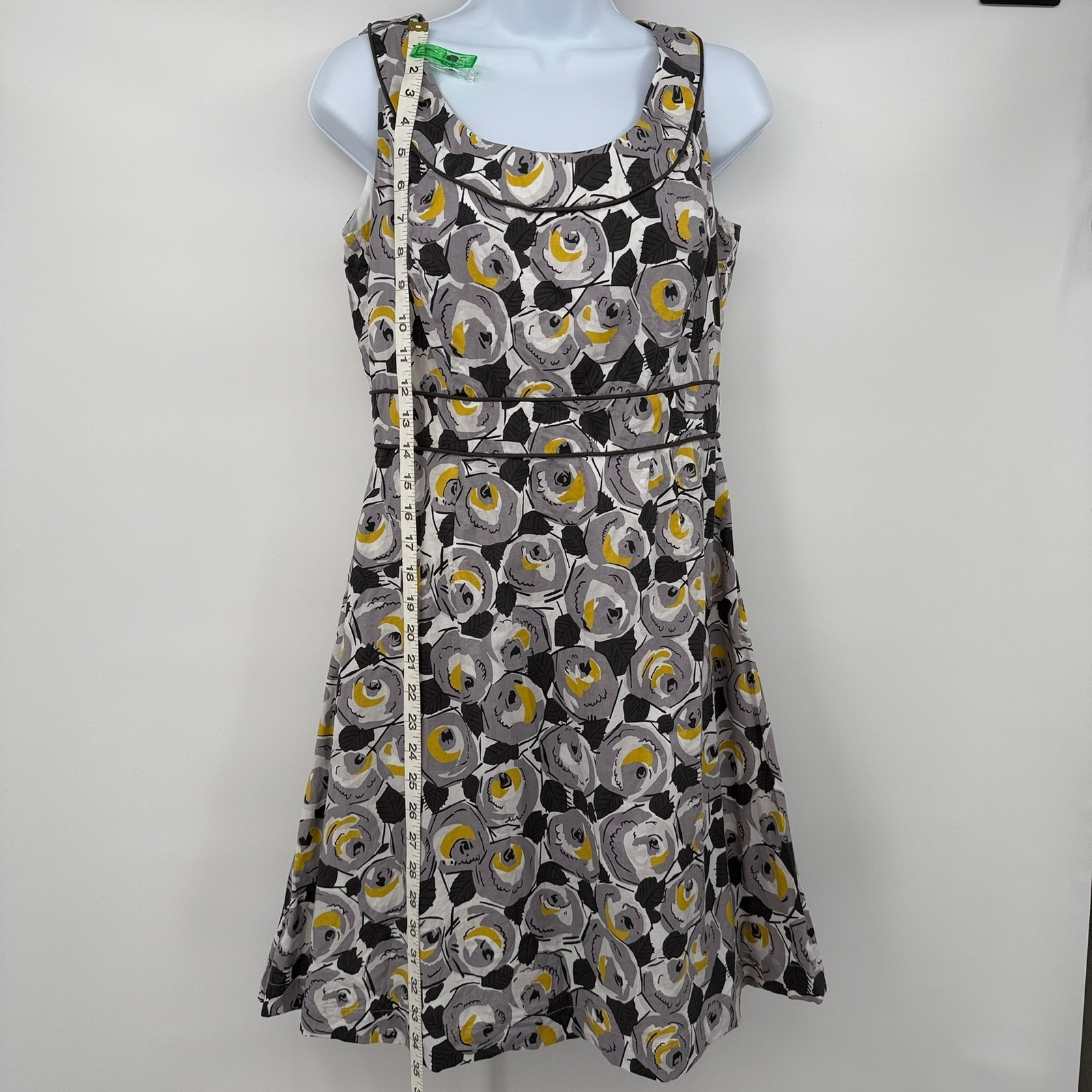Vtg Boden Floral Print Dress Sleeveless Cotton Fairy Casual Party Sz 10 L Y2K