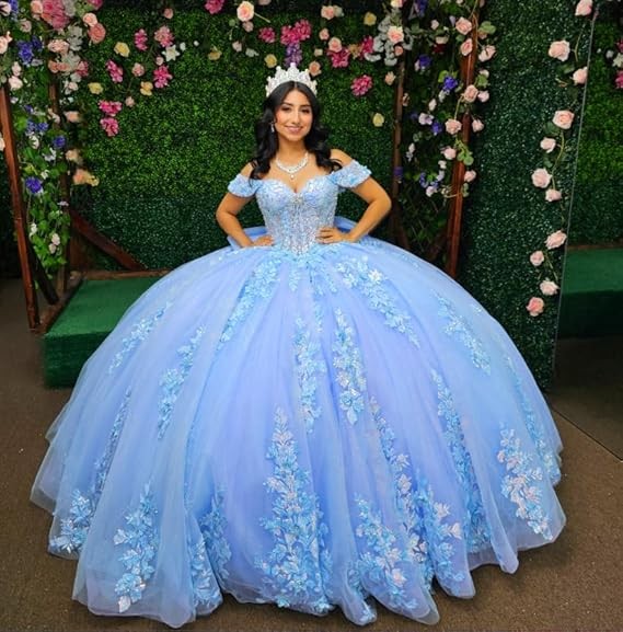 Quinceanera Dresses Sweet 15 / Sweet 16 Ball Gowns 3D Flowers