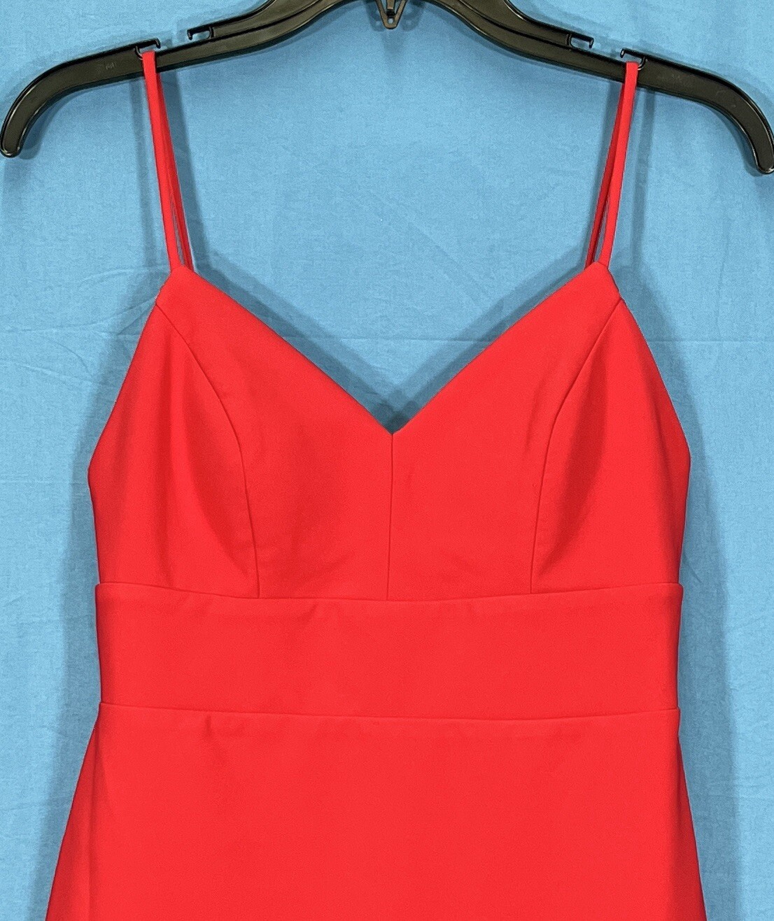 CITY VIBE Solid Red STRETCHY Mid-Weight BOW DETAIL Party Cocktail SHEATH DRESS 5