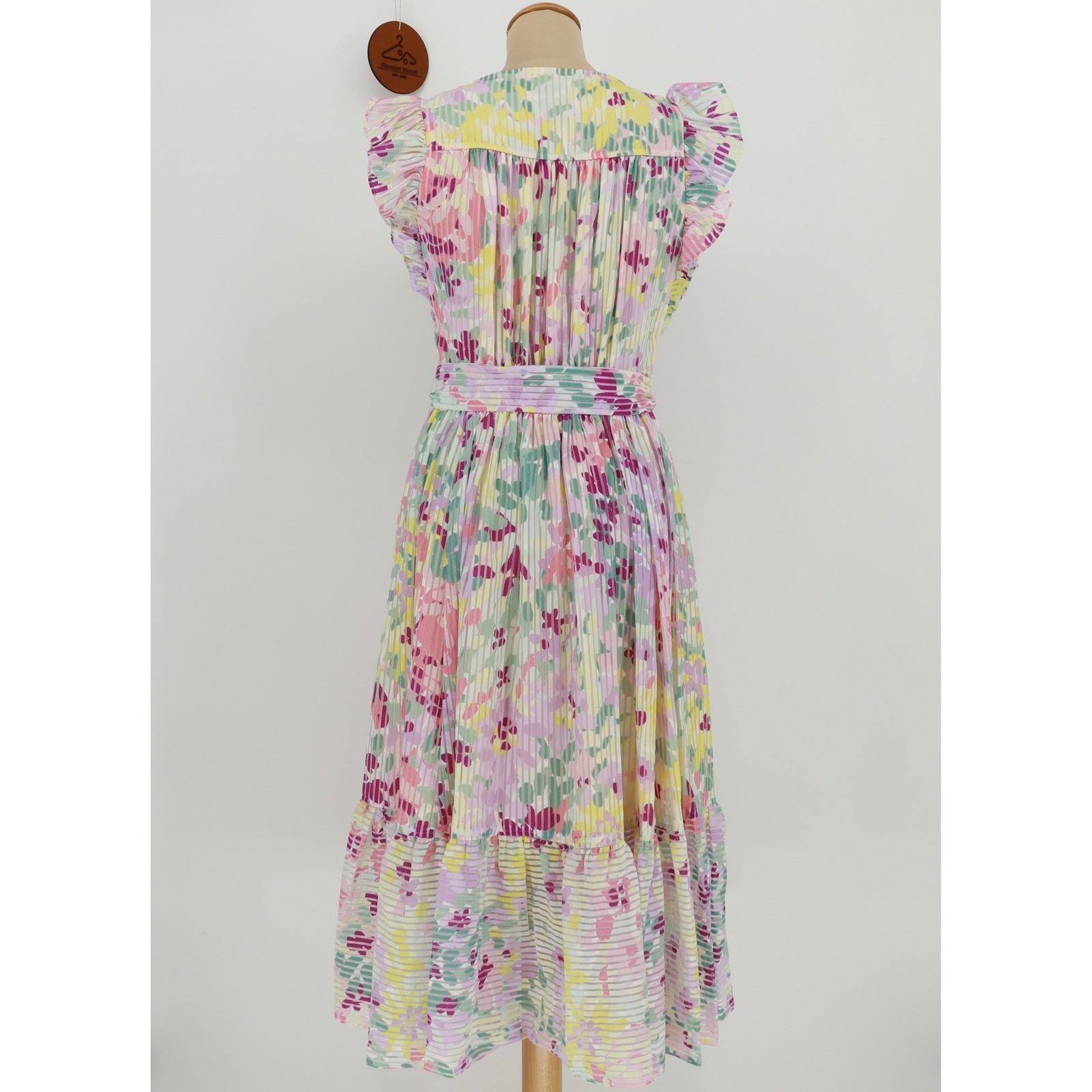 Kate Spade New York Painted Petals Burnout Midi Dress Flutter Sleeves Size 4