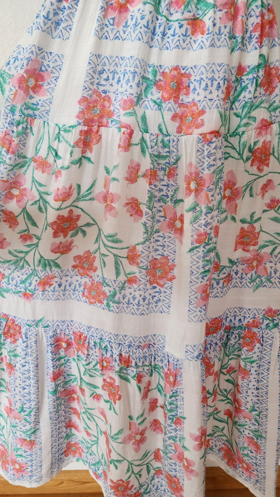 New Anthro Midi Dress Size Small White Floral Bow Coquette Cottage Wedding