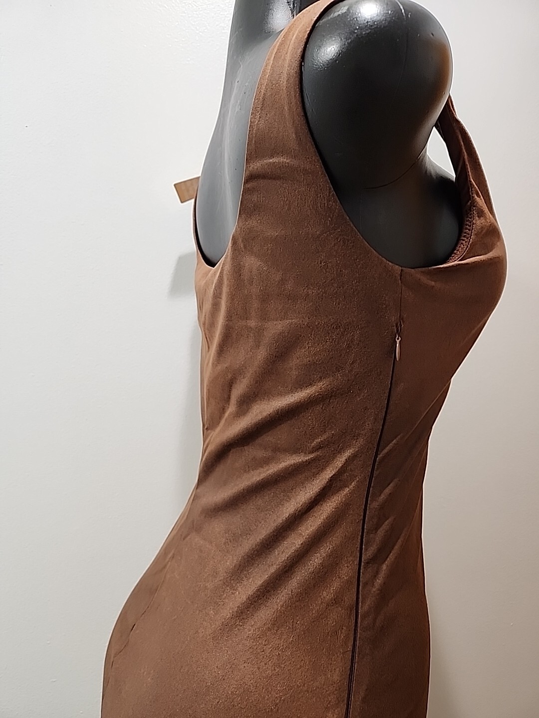 popilush Short Dress Attached Body Suit Brown Sz 3XL