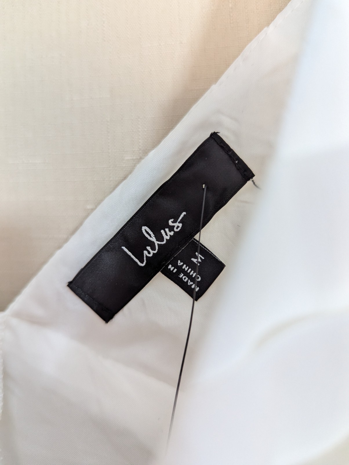 Lulus Size M Coast White Amalfi Pleated Flutter Sleeve Mini Dress